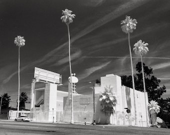 Sunset Pacific Motel Los Angeles Photo, Black & White Photography, Vincent Lamouroux Art, Minimalist Wall Decor