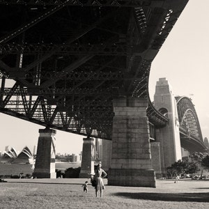 Sydney Harbour Bridge Black & White Photo Print, Sydney Opera House, Sydney Photography, Black and White Australia Photography