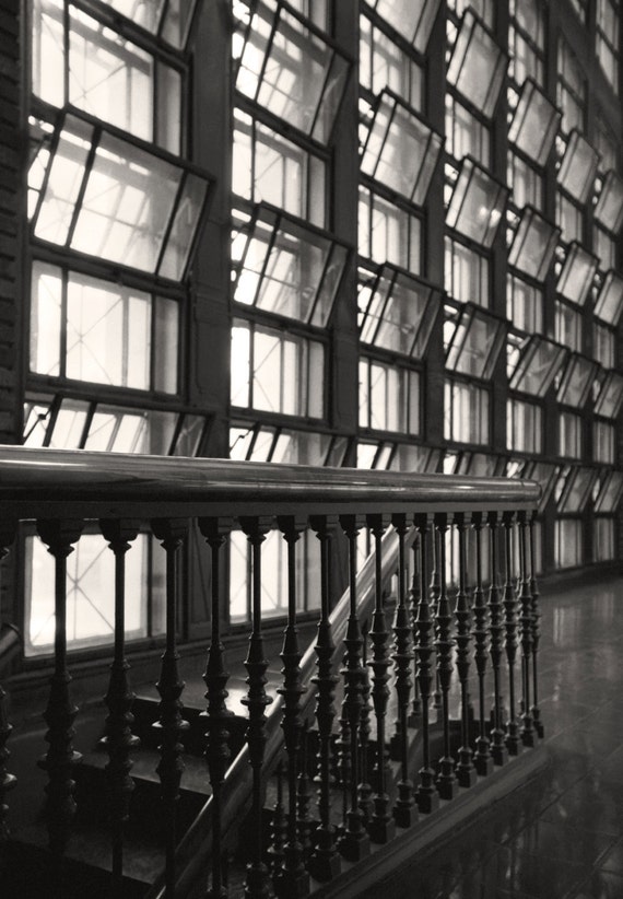 Industrial Decor, Quebec Black and White Photography, Gare du Palais Train Station, Old Quebec City Black & White Photo