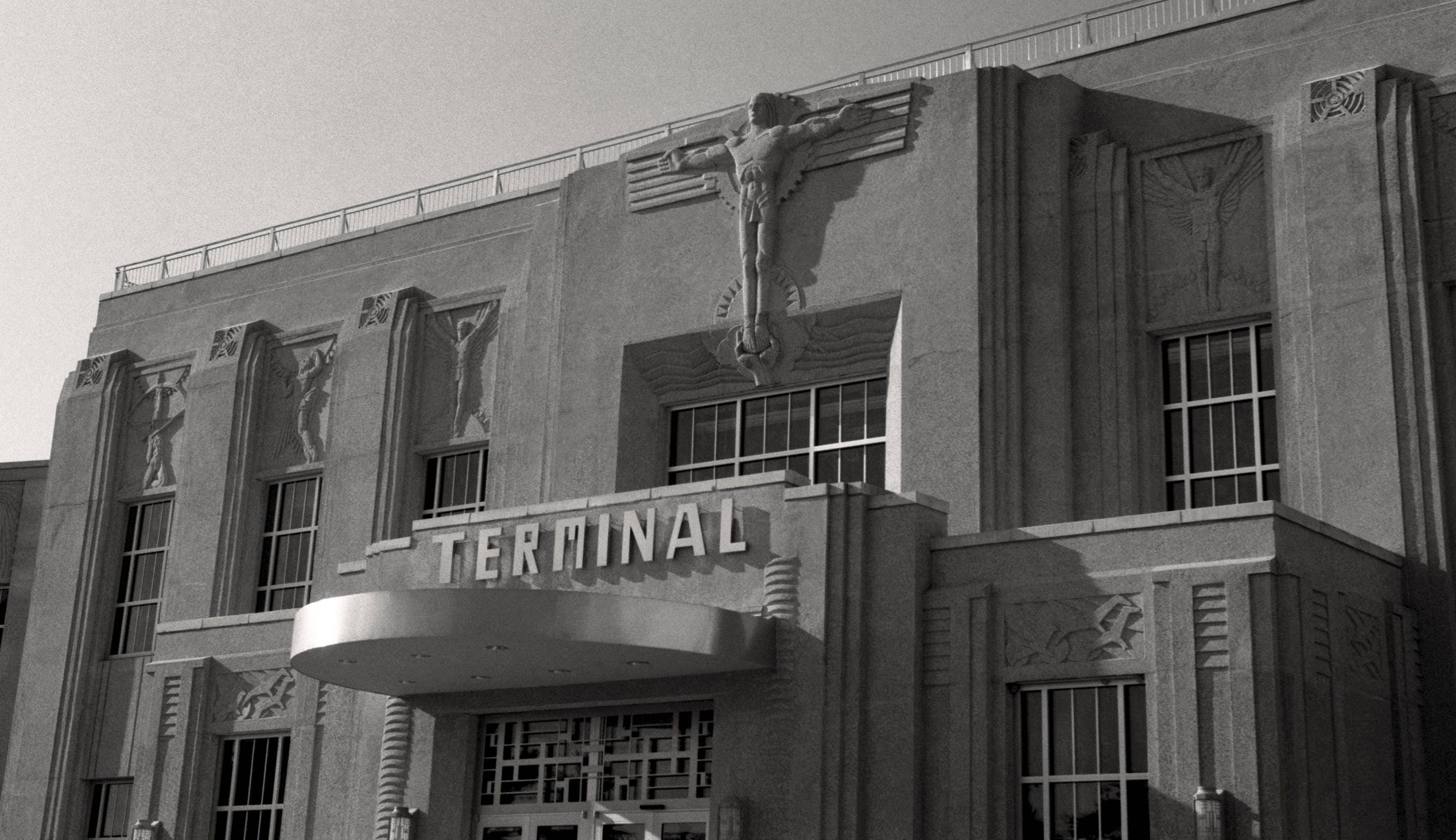 New Orleans Lakefront Airport Terminal Black and White Etsy España