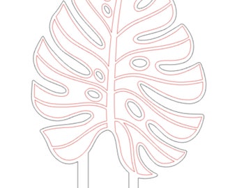 Monstera Trellis SVG - Plant Stake Laser Cut File (Digital Download)