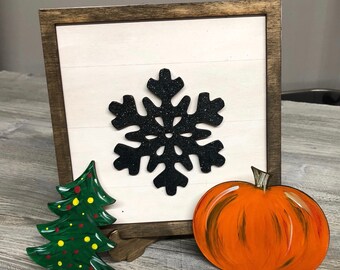Interchangeable Seasonal Shapes SVG Bundle, Laser Cut Files (Digital Download)