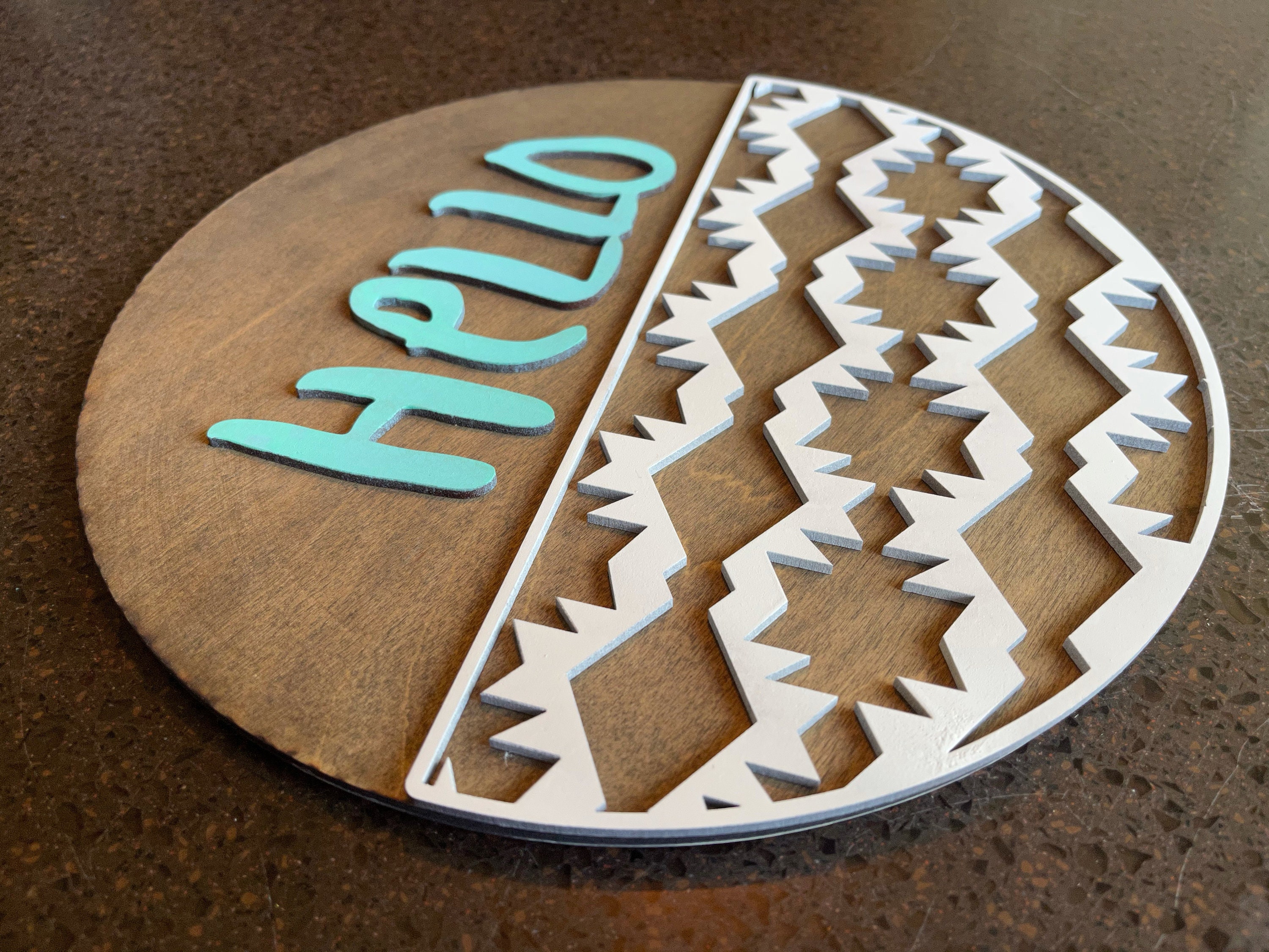 Southwest Layered Round Door Hanger SVG - Glowforge Ready or Works ...