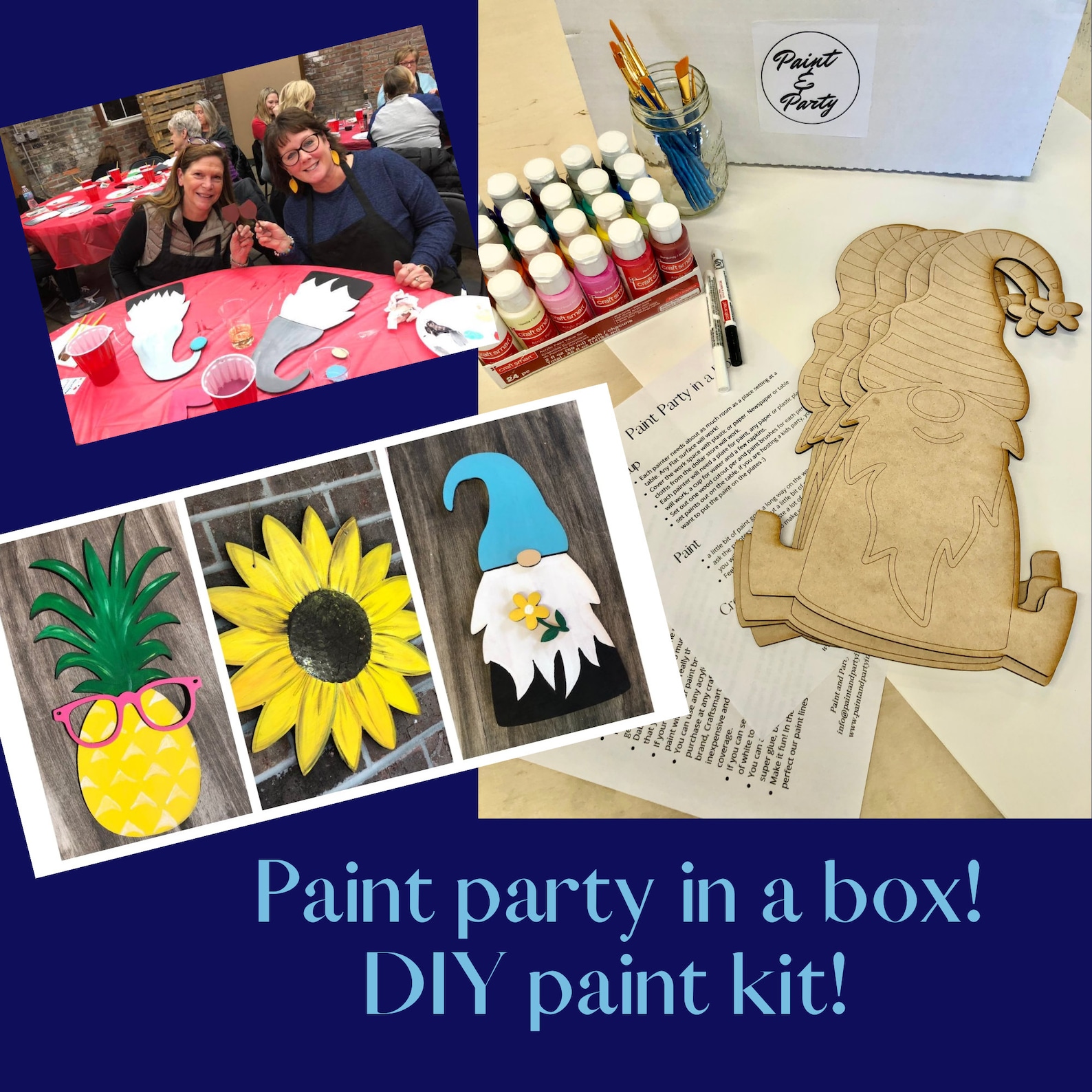 Paint Party Sip and Paint Kit DIY paint party at Home Etsy