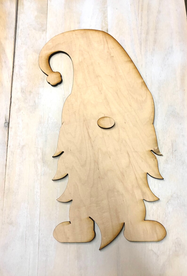 Gnome Unfinished Wood Cutout Etsy
