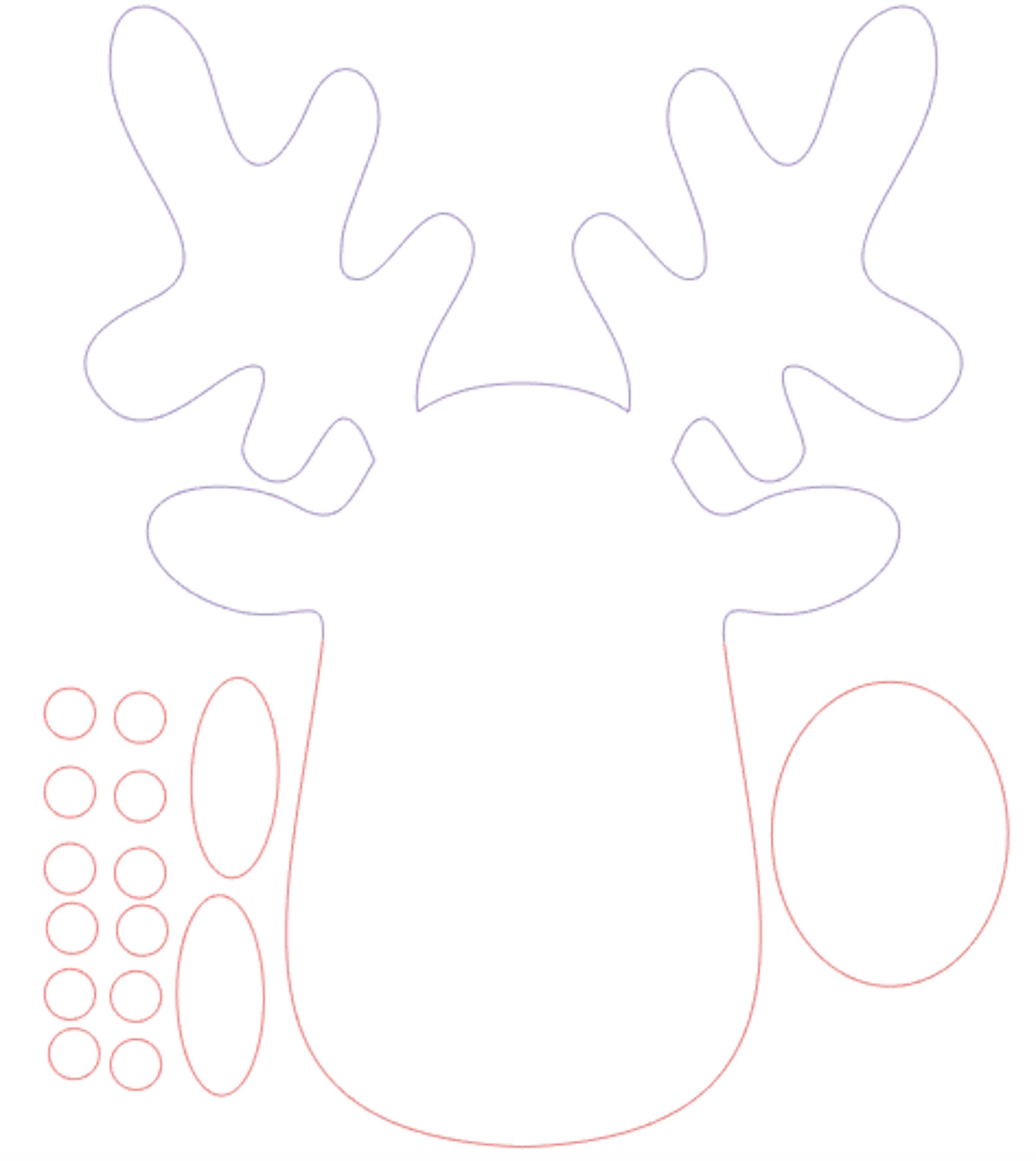 Download 20 Inch Reindeer Door Hanger Svg File For Glowforge Laser Etsy