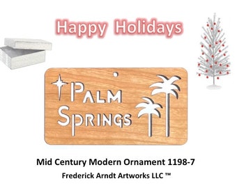 1198-7 Mid Century Modern Christmas Ornament