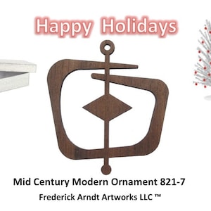 821-7 Mid Century Modern Christmas Ornament