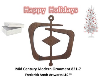 821-7 Mid Century Modern Christmas Ornament