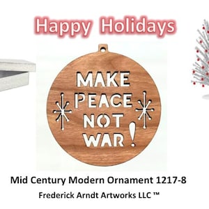 1217-8 Mid Century Modern Christmas Ornament