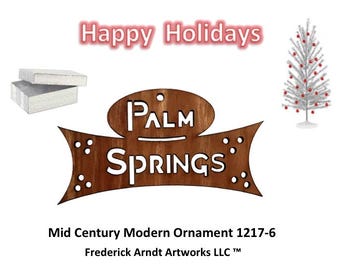 1217-6 Mid Century Modern Christmas Ornament