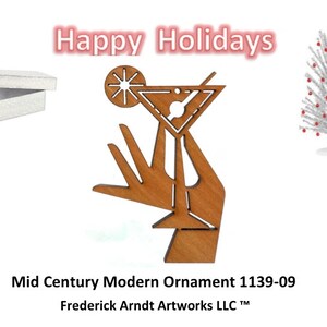 1139-9 Mid Century Modern Christmas Ornament