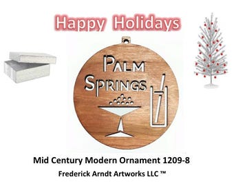 1209-8 Mid Century Modern Christmas Ornament