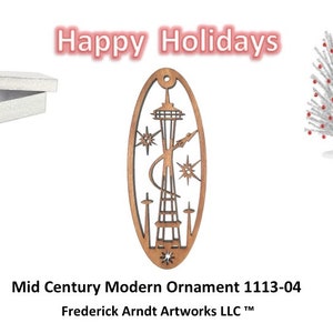 1113-4 Mid Century Modern Christmas Ornament
