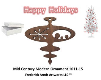 1011-15 Mid Century Modern Christmas Ornament