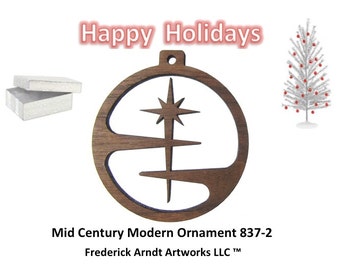 837-2 Mid Century Modern Christmas Ornament