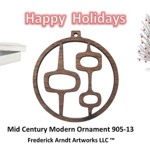 905-13 Mid Century Modern Christmas Ornament