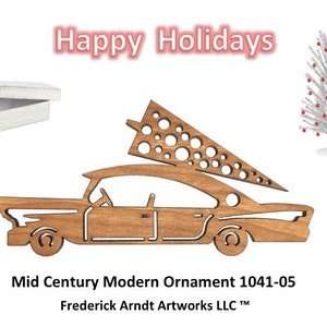 1041-5 Mid Century Modern Christmas Ornament