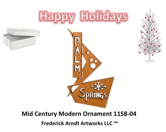 1158-4 Mid Century Modern Christmas Ornament