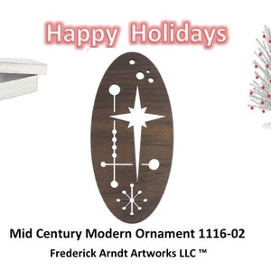 1116-2 Mid Century Modern Christmas Ornament