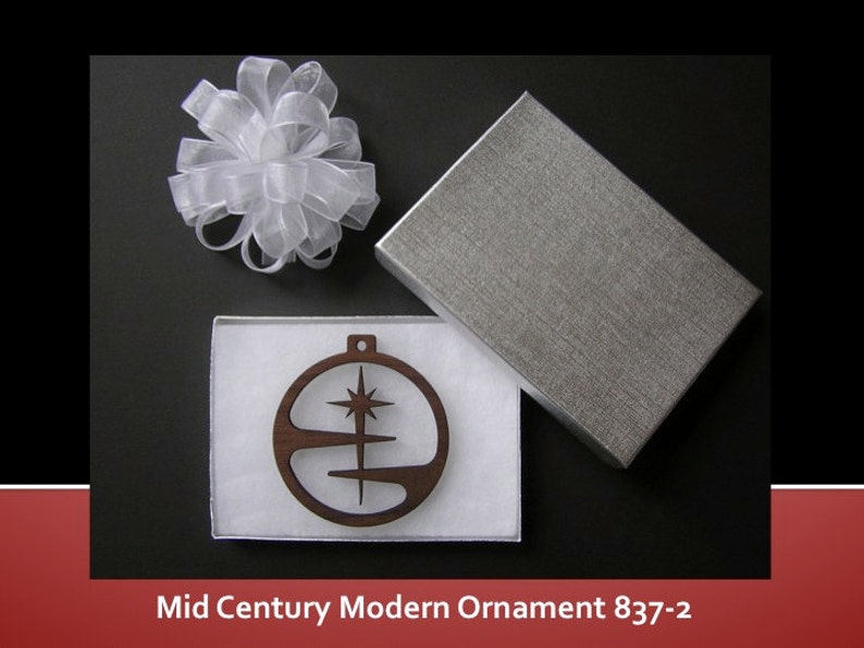 837-2 Mid Century Modern Christmas Ornament image 2