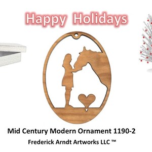 1190-2 Mid Century Modern Christmas Ornament