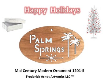1201-5 Mid Century Modern Christmas Ornament