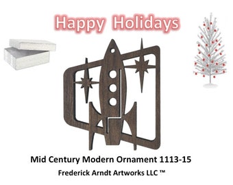 1113-15 Mid Century Modern Christmas Ornament