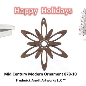 878-10 Mid Century Modern Christmas Ornament