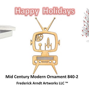 840-2 Mid Century Modern Christmas Ornament image 1