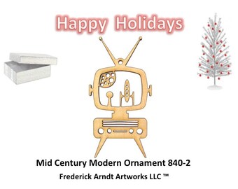 840-2 Mid Century Modern Christmas Ornament