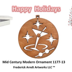 1177-13 Mid Century Modern Christmas Ornament