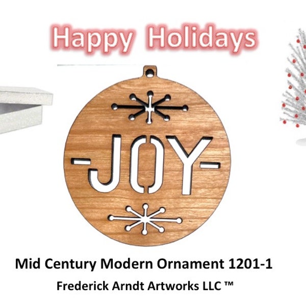 1201-1 Mid Century Modern Christmas Ornament