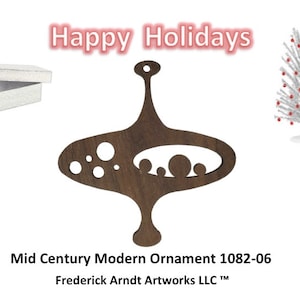 1082-6 Mid Century Modern Christmas Ornament