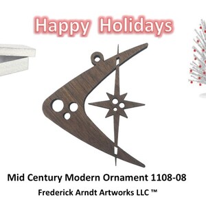 1108-8 Mid Century Modern Christmas Ornament