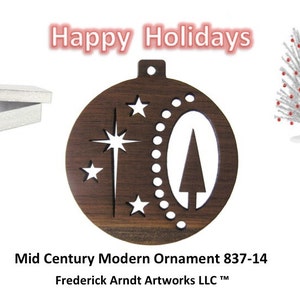 837-14 Mid Century Modern Christmas Ornament
