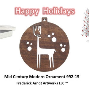 992-15 Mid Century Modern Christmas Ornament