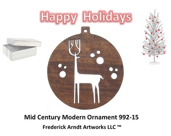 992-15 Mid Century Modern Christmas Ornament