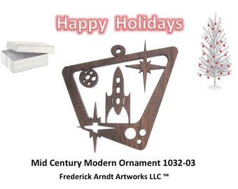 1032-3 Mid Century Modern Christmas Ornament