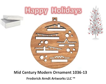 Mid Century House Ornament - Etsy