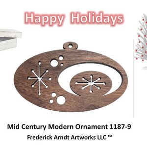 1187-9 Mid Century Modern Christmas Ornament