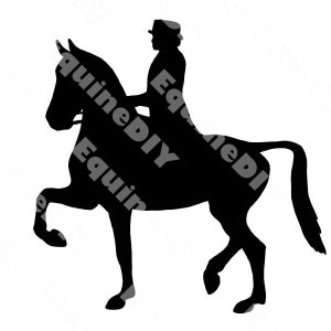 Horse Clip Art Arabian Show Hack Trotting Show Horse for awards, stickers, logos, mugs, tumblers, t-shirts, cricut