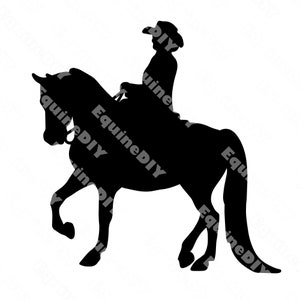 Clipart Morgan Horse Western Pleasure für Aufkleber, Logos, Ausschnitte, Aufkleber, Becher, Cricut, Shirts, Silhouette