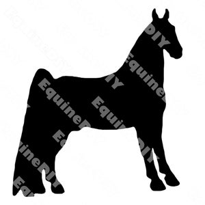 Horse Clip Art Tennessee Walker Show Horse voor logo, show awards, sticker, sticker, t-shirt, waterfles, mok, Gaited Horse
