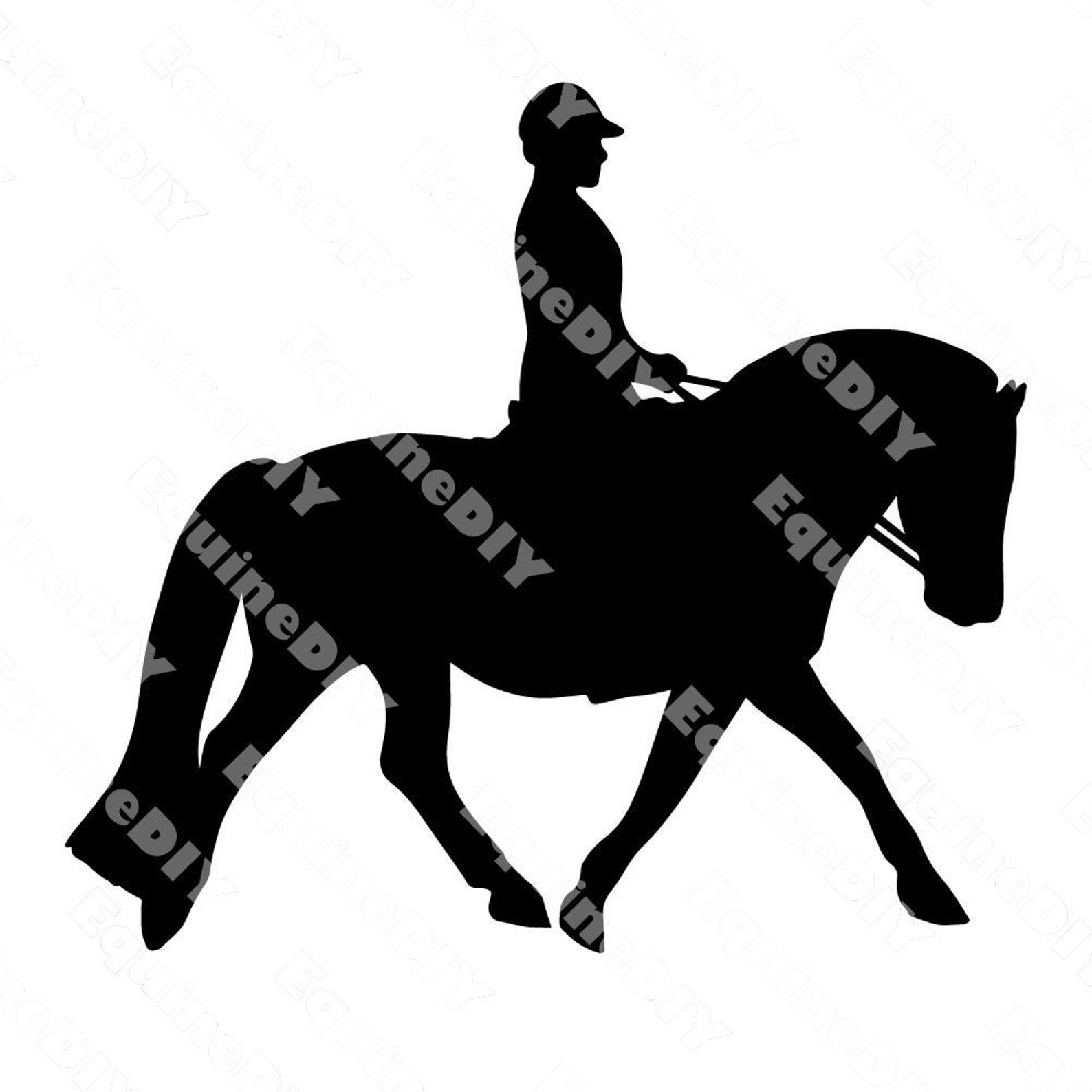 Horse Clipart Dressage Fjord Clip Art Trotting Trot for Logo, Stickers