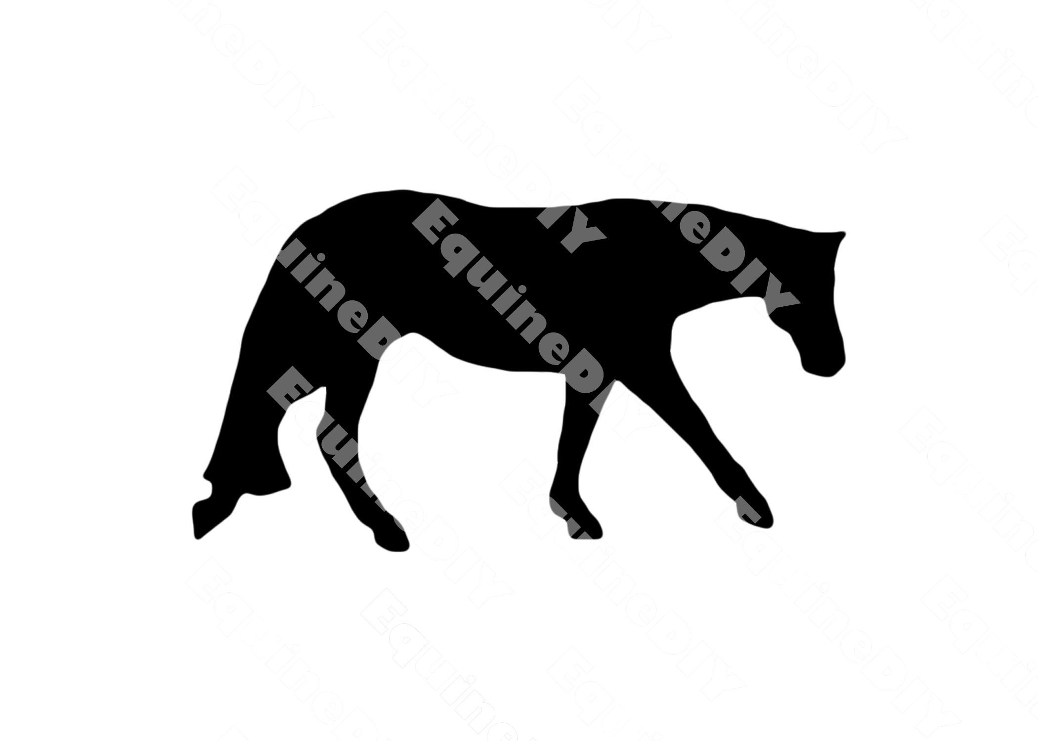 Western Pleasure Loping Horse Clip Art, Logo Design, Custom Cups, Horse