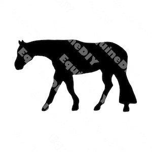 Western Pferd CLIP ART, Jogging Pferd, Westernpferd im Trab, für individuelle Tassen und Becher, Auszeichnungen für Pferde, Vinyl Aufkleber