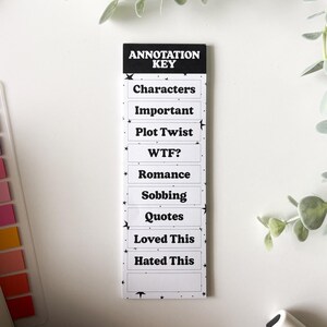 Starry Annotation Key Notepad | Guide for Annotating Books, Gift for Bookish Readers, Fantasy, Romance, & Thriller Books