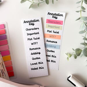 Polka Dot Annotation Key Notepad | Guide for Annotating Books, Gift for Bookish Readers, Fantasy, Romance, & Thriller Books