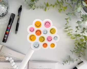 Smiley Gesichter Aufkleber | Niedliche, lustige und trendige Aufkleberkunst, Sticker für Kindles, Laptop und Wasserflaschen, Geschenke für Sie